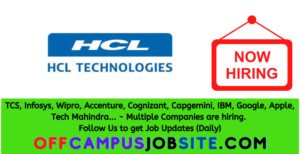 HCL off campus drive
