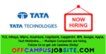 Tata Technologies off campus drive