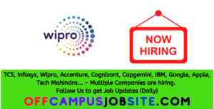 wipro off campus drive