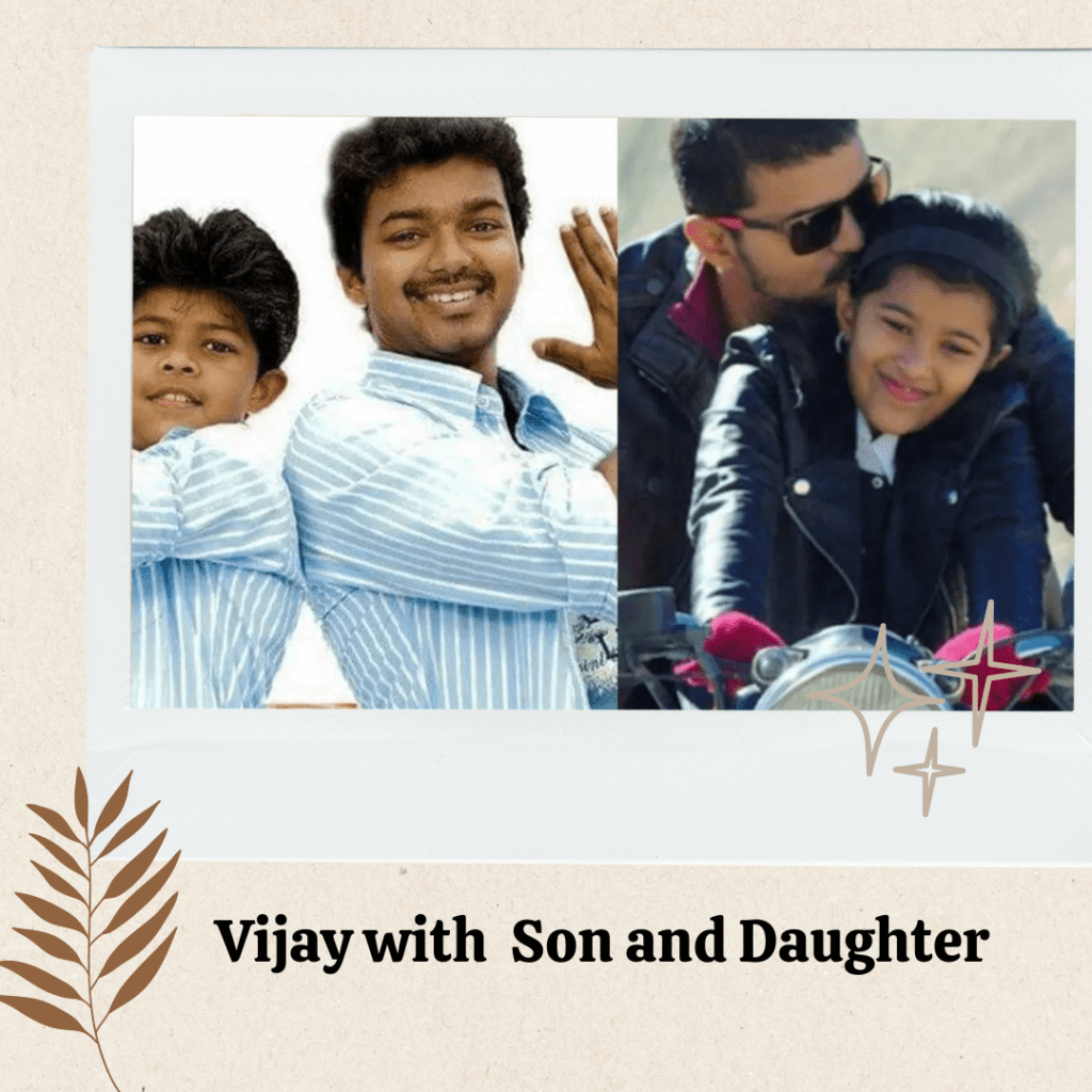 Vijay with Son and Daughter 1